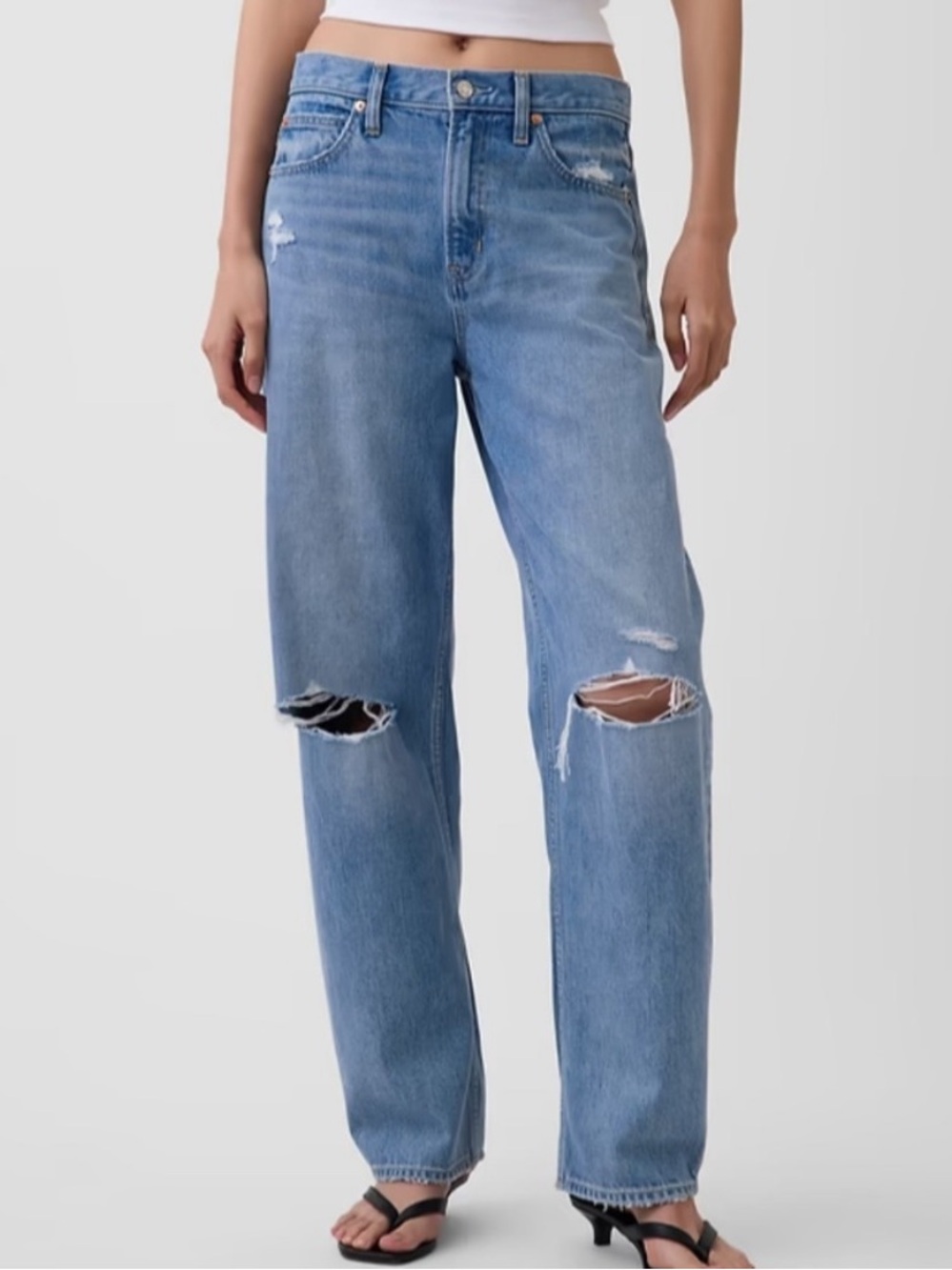 GAP High Rise Barrel Jean Blue Balloon Women's Size 29 / 8 Tall